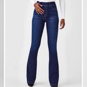 Spanx Every Wear High Rise Stretch Flare Jeans Midnight Shade Medium Petite